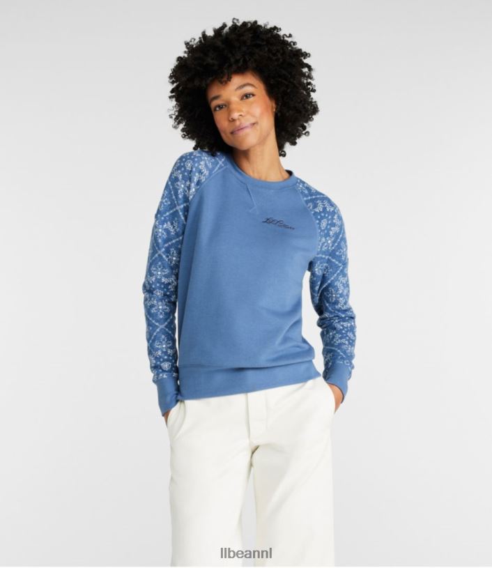 L.L.Bean vrouwen kenmerkend erfgoedsweatshirt maanlicht blauw kleding VT064592
