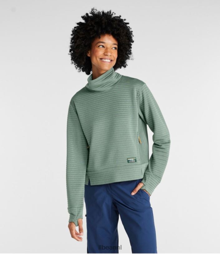 L.L.Bean vrouwen luchtlicht trui zeegroene heide kleding VT0645908
