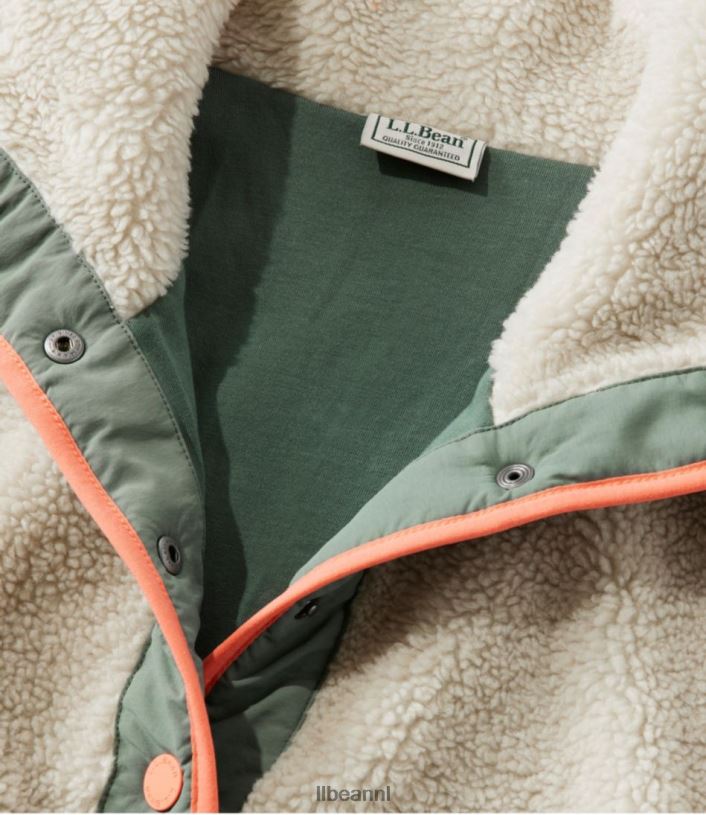L.L.Bean vrouwen sherpafleece trui zee groen kleding VT0647207