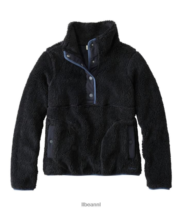 L.L.Bean vrouwen sherpafleece trui zwart kleding VT0646601