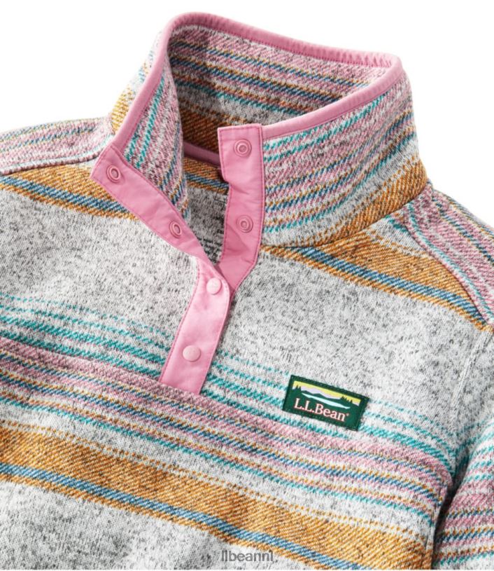 L.L.Bean vrouwen trui fleece trui eucalyptus/sparren buffel plaid kleding VT064526