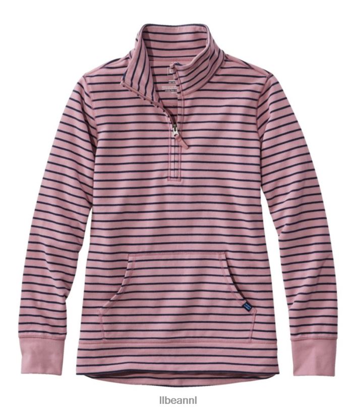 L.L.Bean vrouwen ultrazacht zweet gewassen orchidee/klassiek marineblauw kleding VT0643271