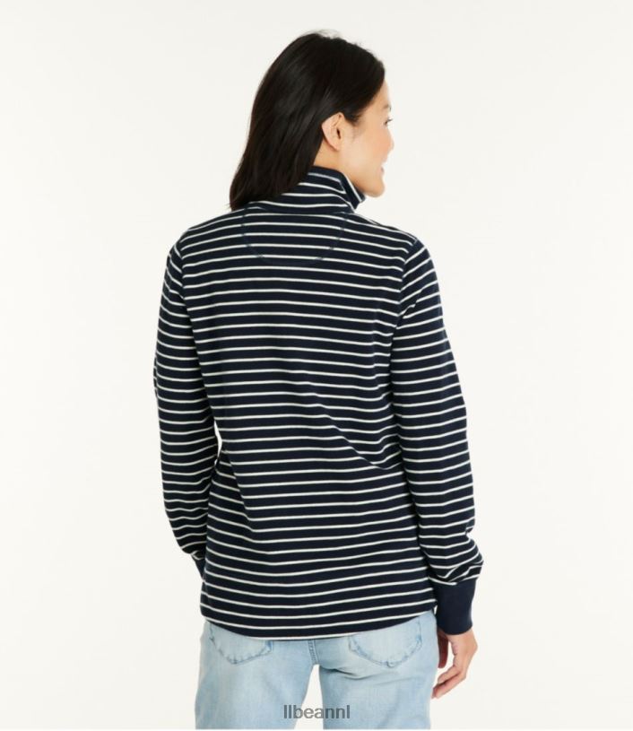 L.L.Bean vrouwen ultrazacht zweet gewassen orchidee/klassiek marineblauw kleding VT0643271