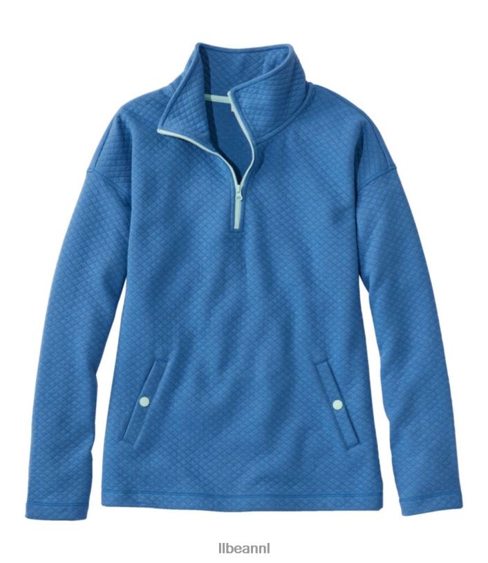L.L.Bean vrouwen zacht gewatteerde top rustiek blauw kleding VT0643343