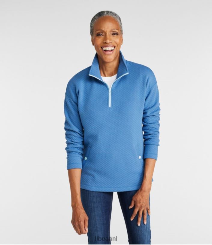 L.L.Bean vrouwen zacht gewatteerde top vervaagde salie kleding VT0645917