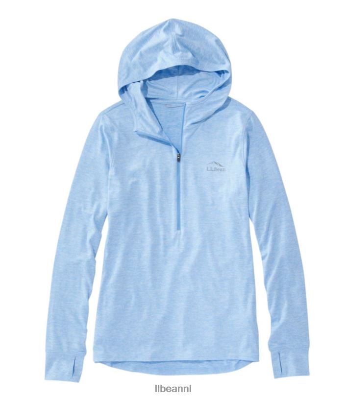 L.L.Bean vrouwen Insect Shield pro gebreide hoodie blauwe asterheide kleding VT064349