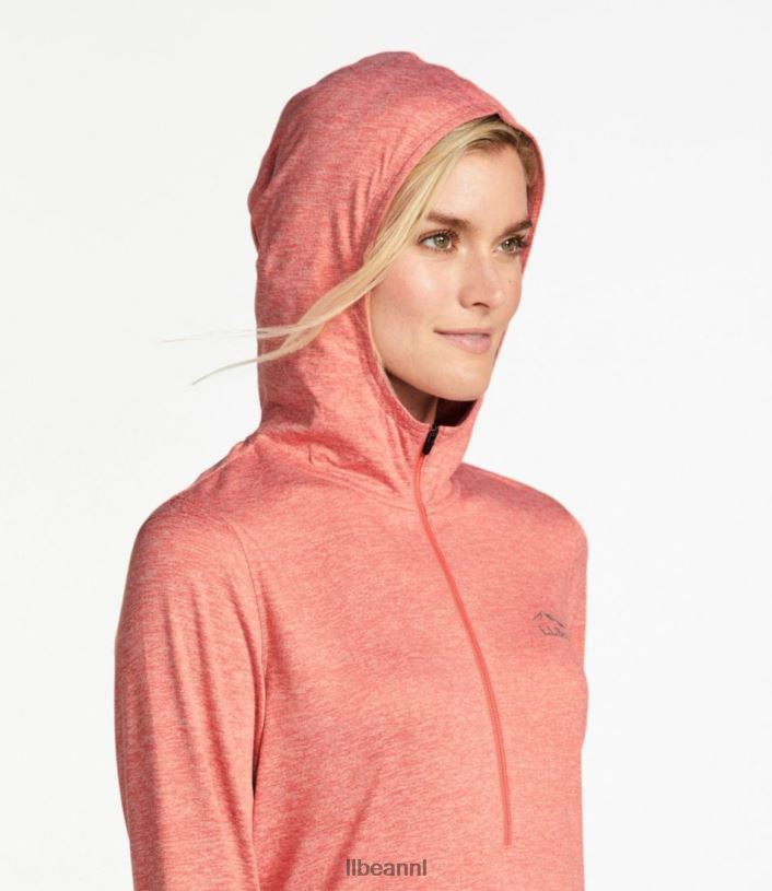 L.L.Bean vrouwen Insect Shield pro gebreide hoodie blauwe asterheide kleding VT064349