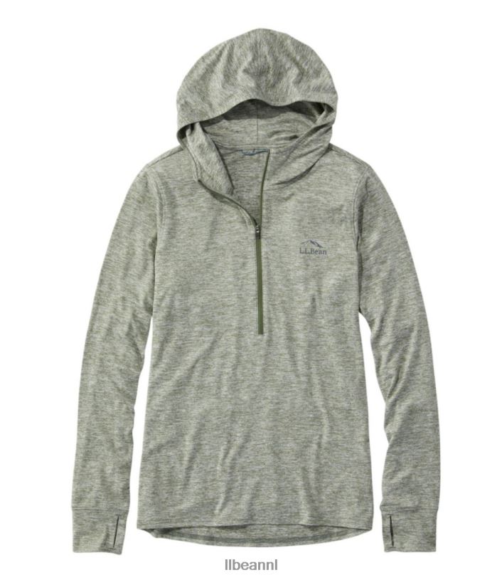 L.L.Bean vrouwen Insect Shield pro gebreide hoodie diepe olijfheide kleding VT0643232