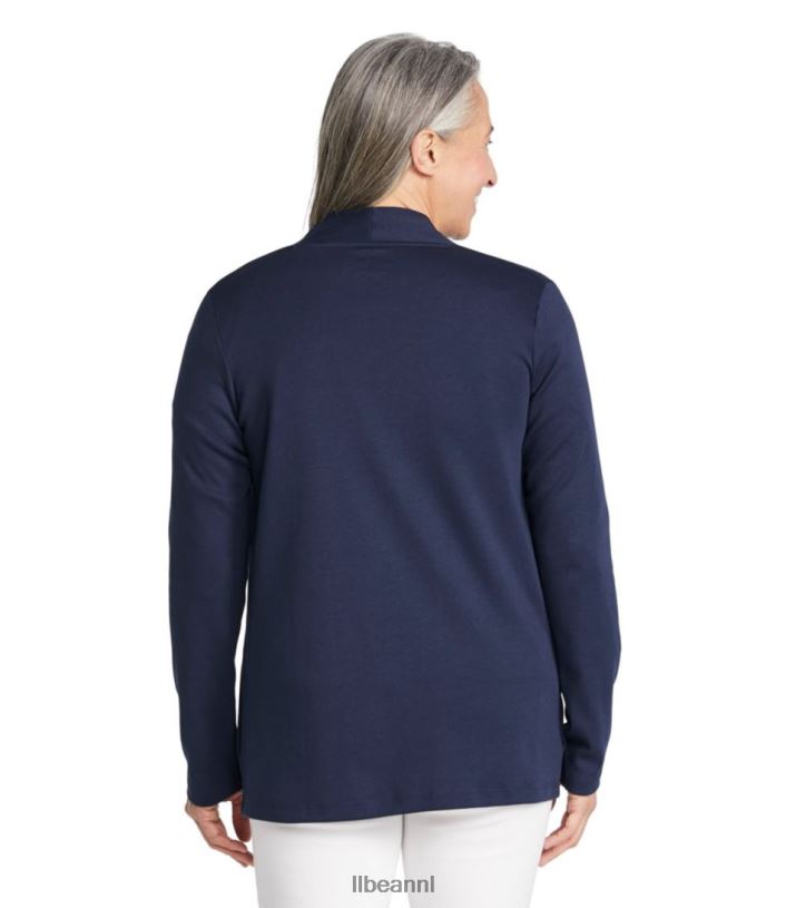 L.L.Bean vrouwen Open vest van pimakatoen zwart kleding VT0646871