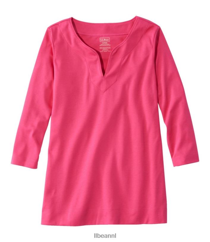 L.L.Bean vrouwen Pima katoenen tuniek azalea kleding VT0646400
