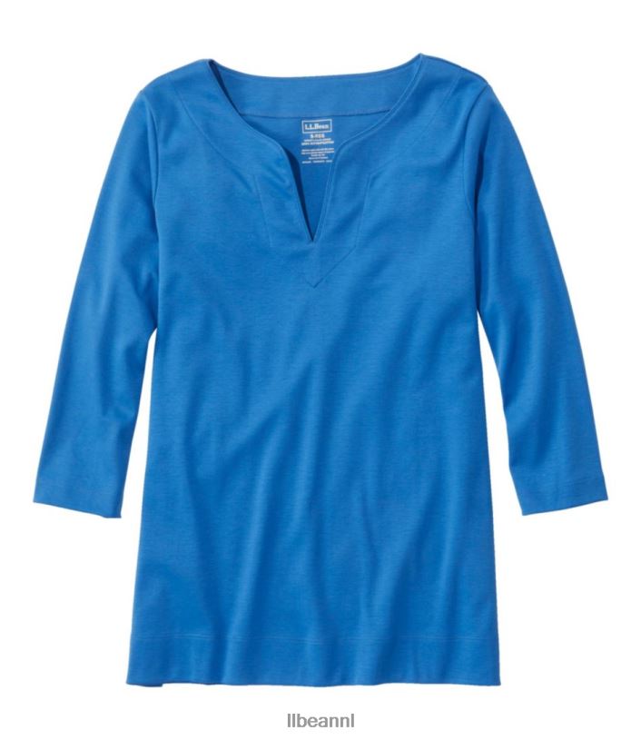 L.L.Bean vrouwen Pima katoenen tuniek capri-blauw kleding VT0644579