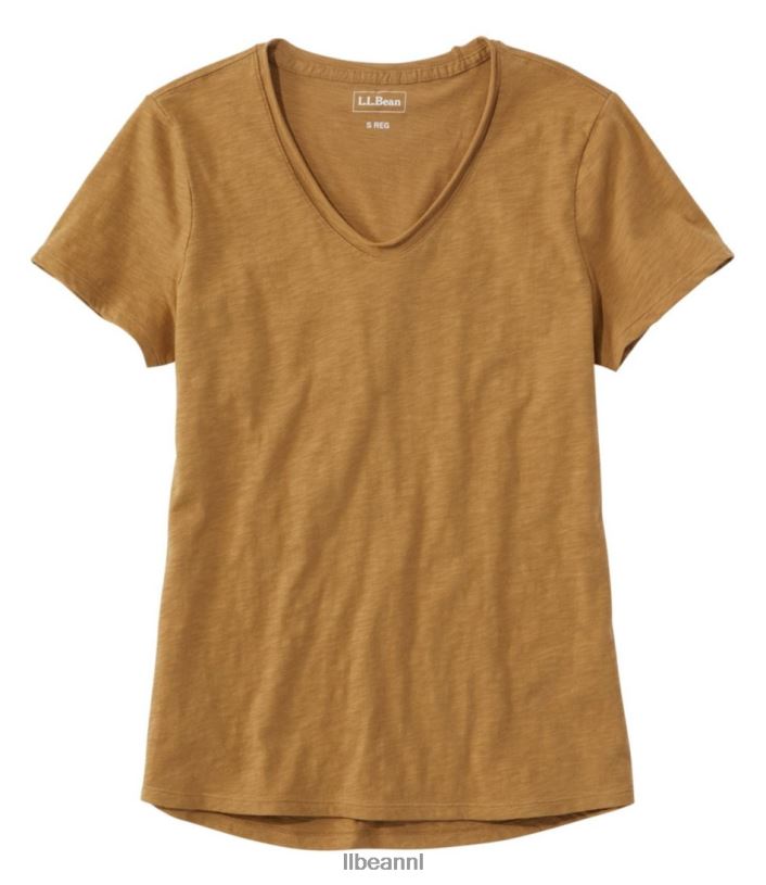 L.L.Bean vrouwen T-shirt van biologisch katoen licht zadel kleding VT0645689