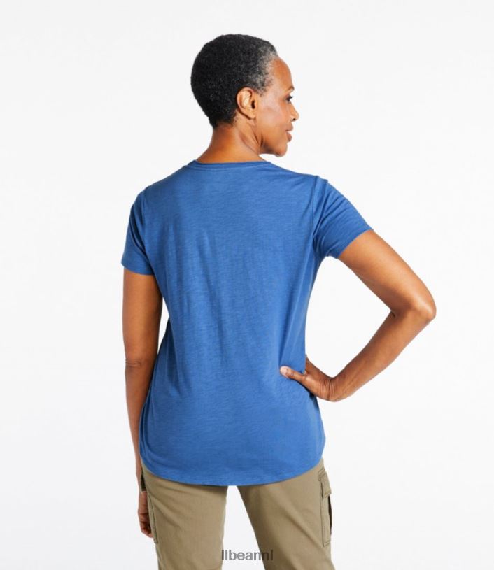 L.L.Bean vrouwen T-shirt van biologisch katoen licht zadel kleding VT0645689