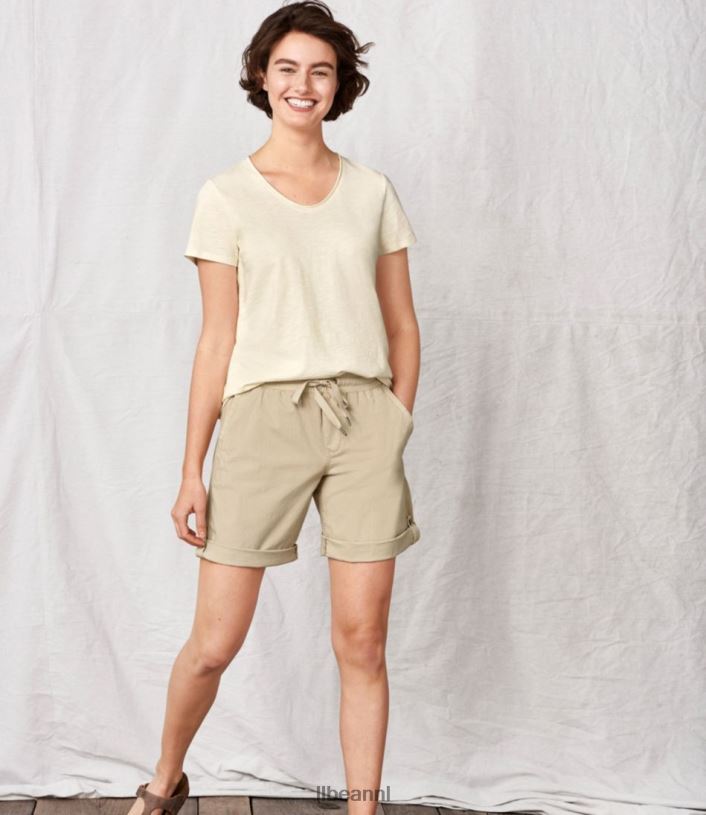 L.L.Bean vrouwen T-shirt van biologisch katoen licht zadel kleding VT0645689