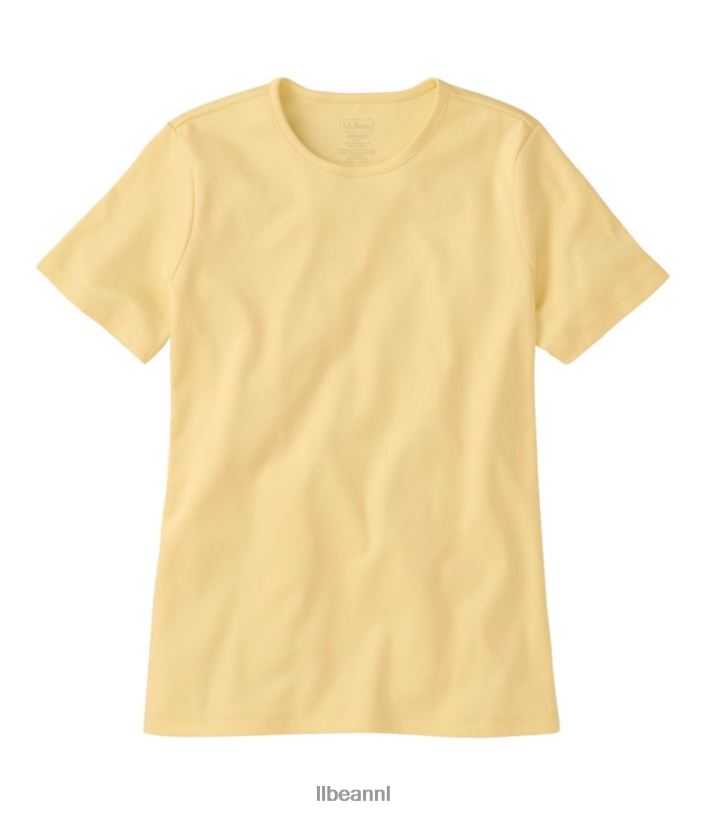 L.L.Bean vrouwen T-shirt van pimakatoen boter kleding VT0646862