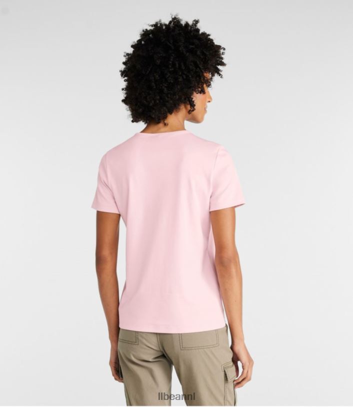 L.L.Bean vrouwen T-shirt van pimakatoen boter kleding VT0646862