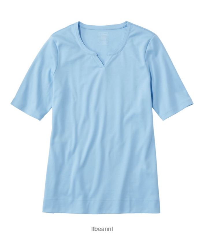 L.L.Bean vrouwen T-shirt van pimakatoen meer kleding VT0643007