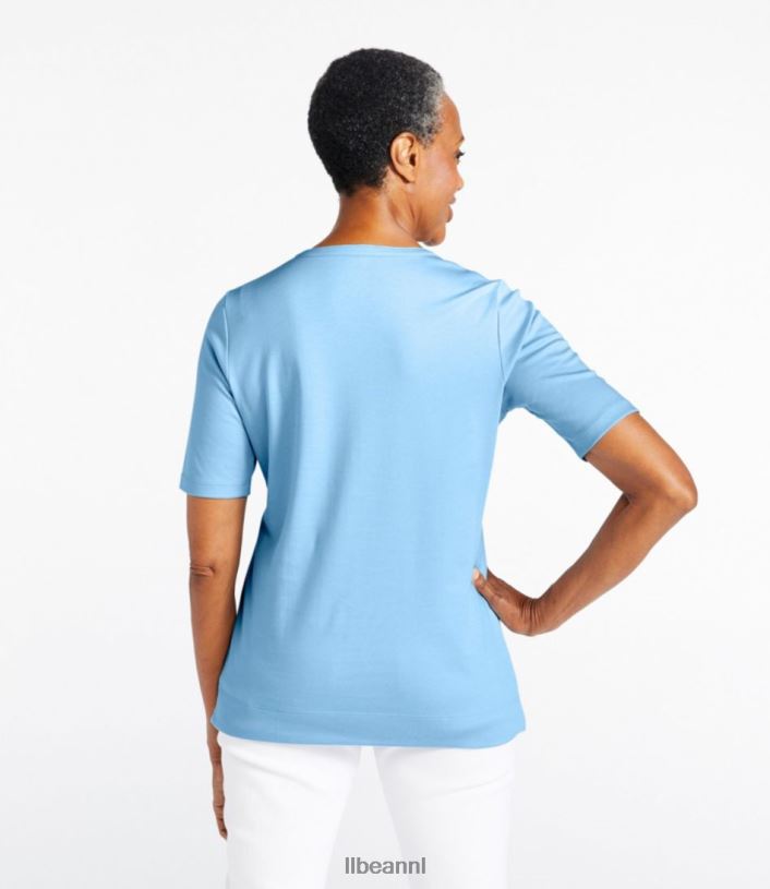 L.L.Bean vrouwen T-shirt van pimakatoen meer kleding VT0643007