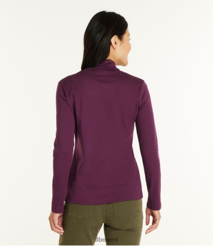 L.L.Bean vrouwen T-shirt van pimakatoen raaf blauw kleding VT0646919