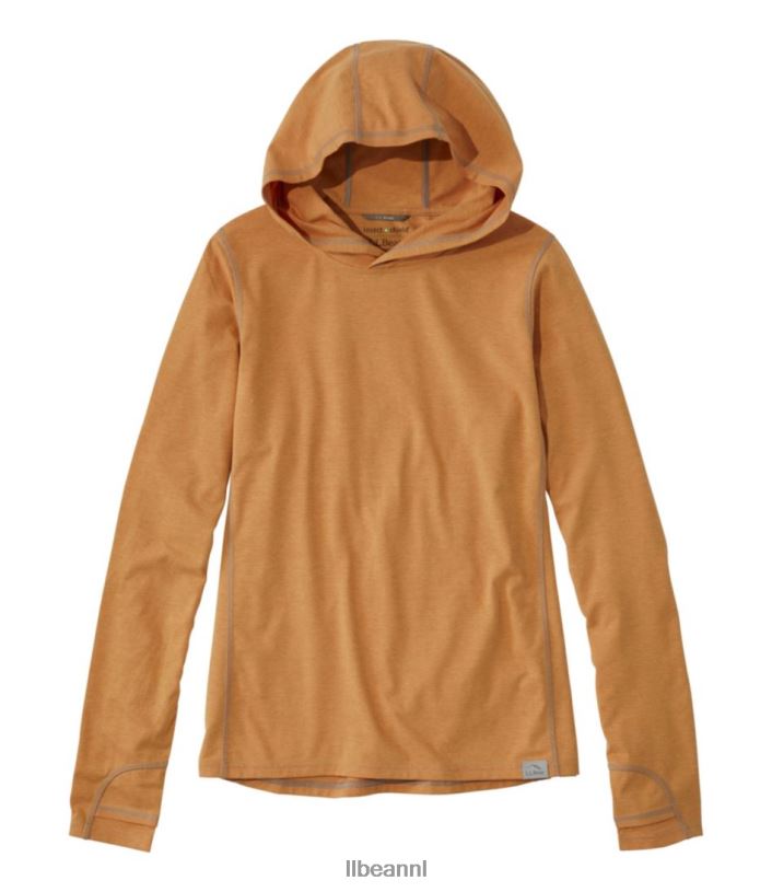 L.L.Bean vrouwen hoodie met insectenschild donker barnsteen kleding VT0645236