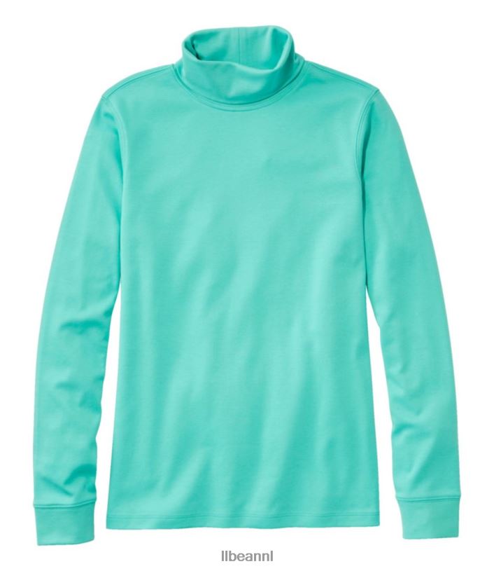 L.L.Bean vrouwen in elkaar grijpende coltrui diep aqua kleding VT0646451
