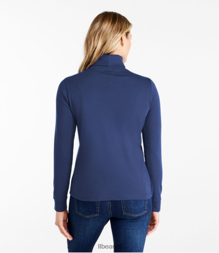 L.L.Bean vrouwen in elkaar grijpende coltrui diep aqua kleding VT0646451
