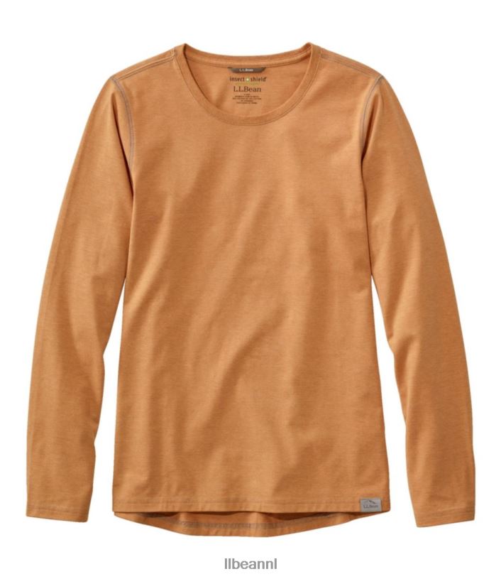 L.L.Bean vrouwen insectenschild veld-T-shirt donker barnsteen kleding VT0645224