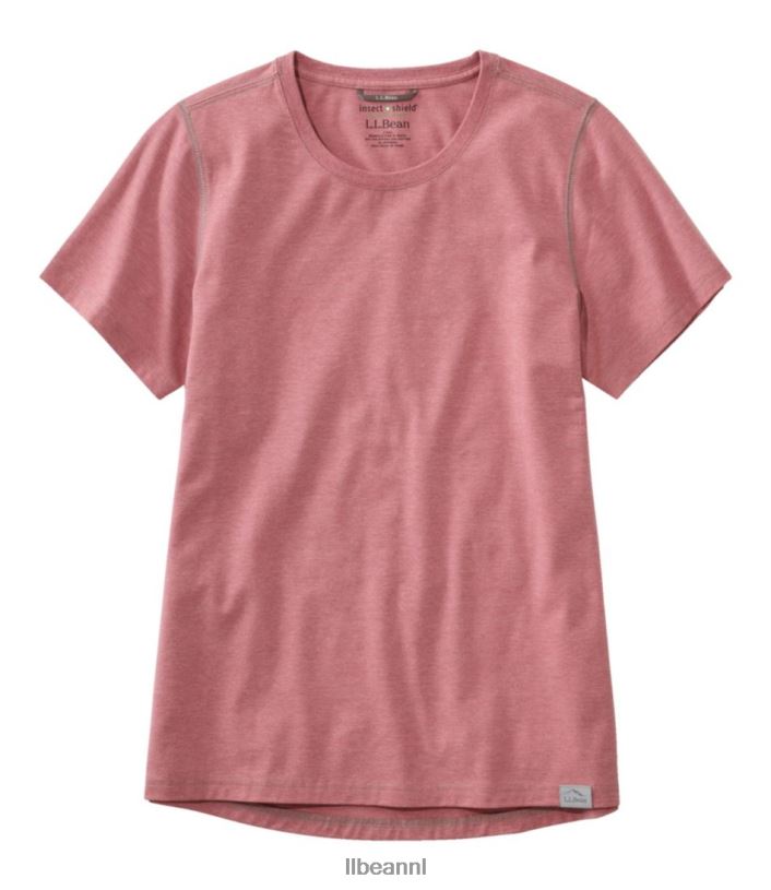 L.L.Bean vrouwen insectenschild veld-T-shirt gewassen orchidee kleding VT0643862