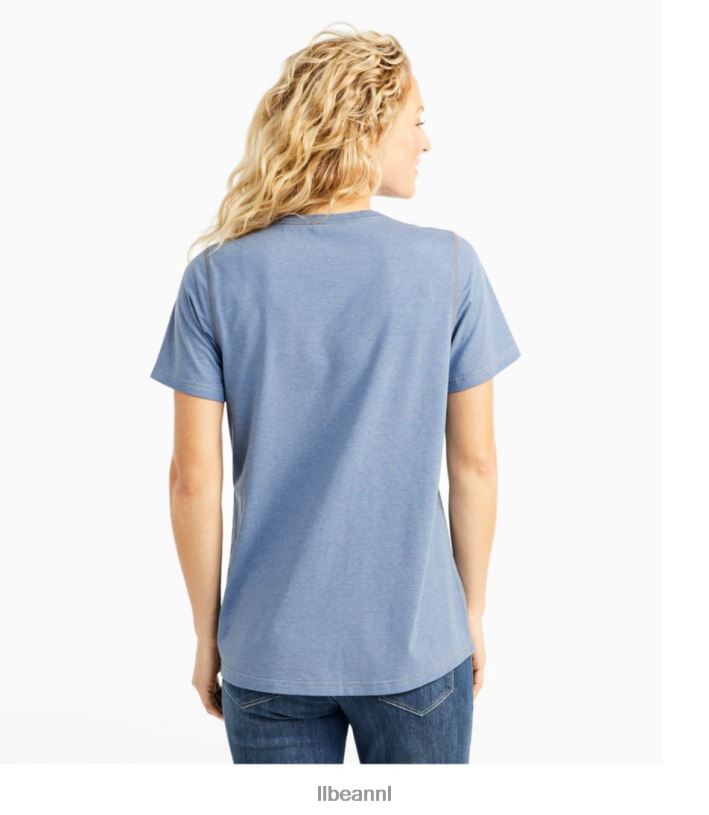L.L.Bean vrouwen insectenschild veld-T-shirt gewassen orchidee kleding VT0643862