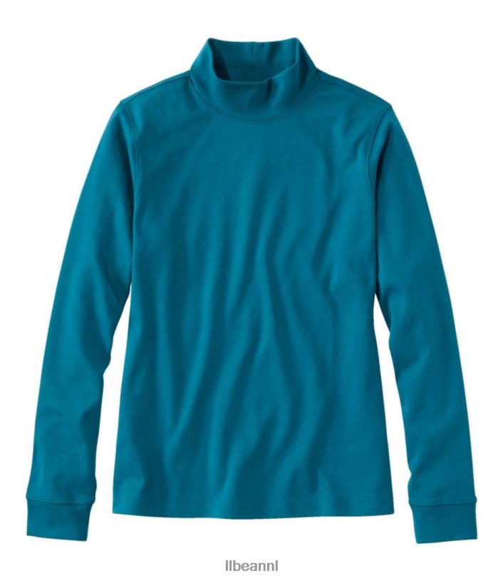 L.L.Bean vrouwen interlock-coltrui diep turkoois kleding VT0646994