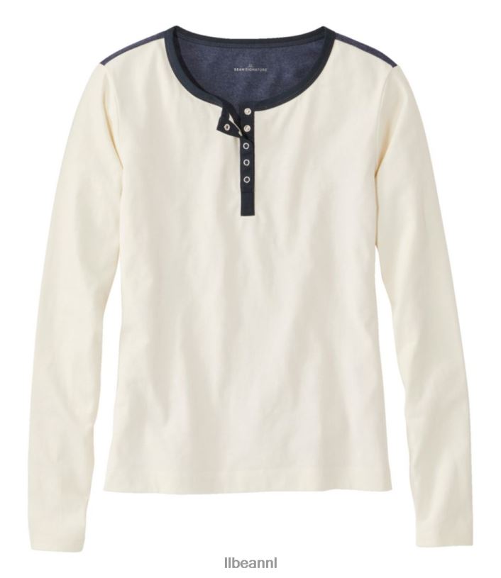 L.L.Bean vrouwen kenmerkend Rangeley katoenen T-shirt zeildoek kleding VT0646001