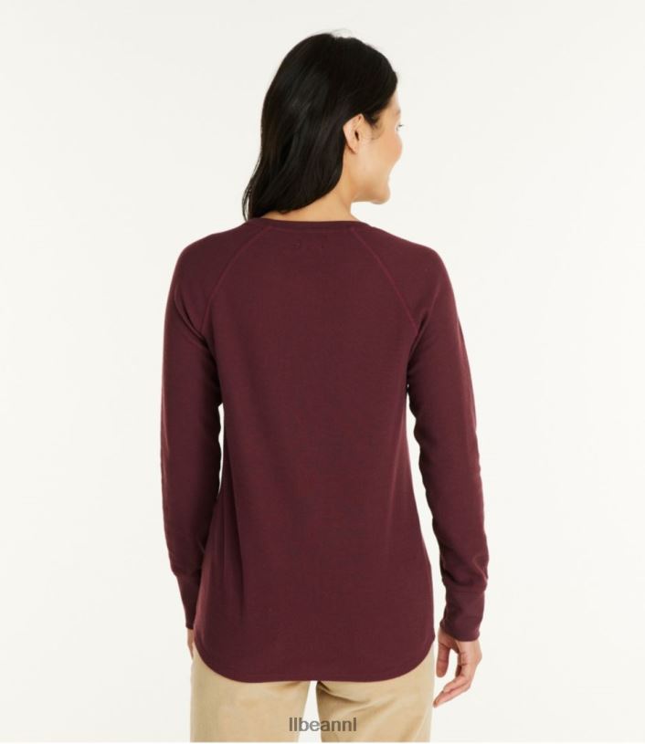 L.L.Bean vrouwen krimpvrij mini-wafel T-shirt natuurlijk kleding VT0646607