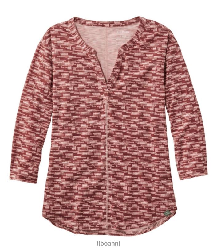 L.L.Bean vrouwen stroomzijde tee blozen geostreep kleding VT0644615