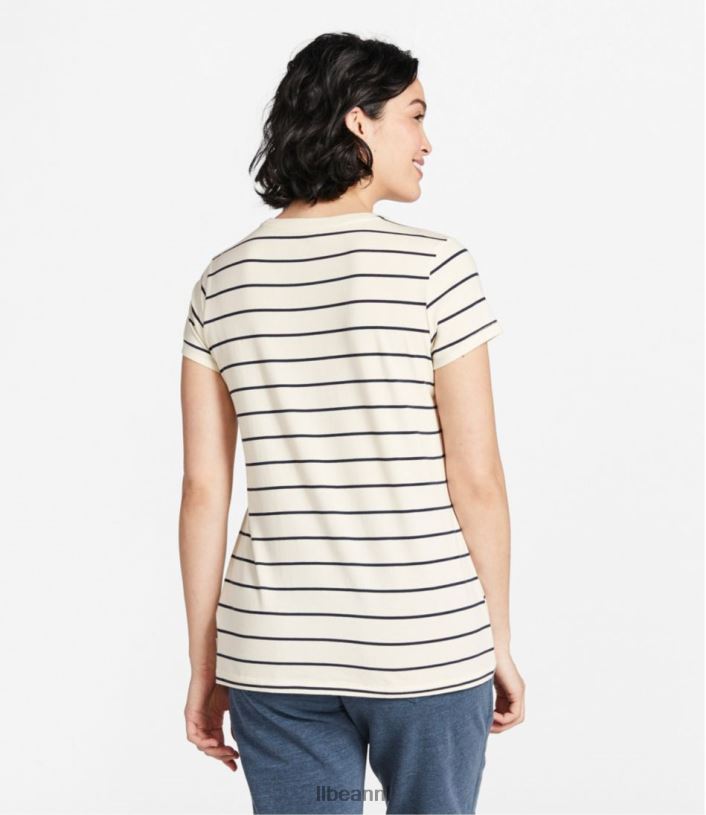 L.L.Bean vrouwen zacht stretch supima T-shirt diepe wijn/vintage rose kleding VT0645716