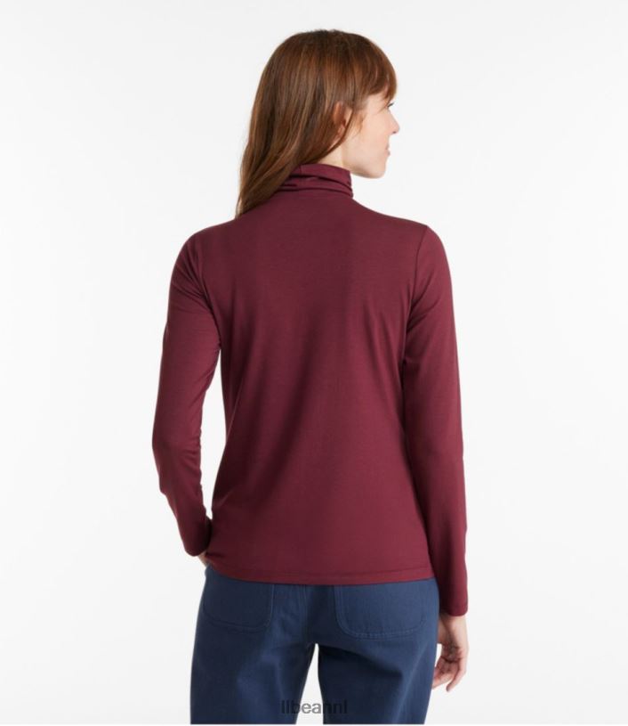 L.L.Bean vrouwen zacht stretch supima T-shirt klassieke marine kleding VT0643043