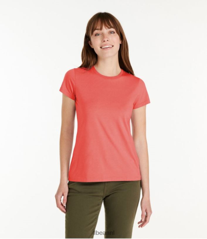 L.L.Bean vrouwen zacht stretch supima T-shirt klassieke marine kleding VT064694