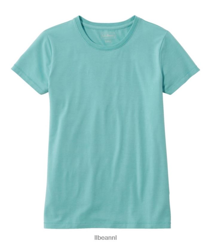 L.L.Bean vrouwen zacht stretch supima T-shirt zeewater kleding VT0647033