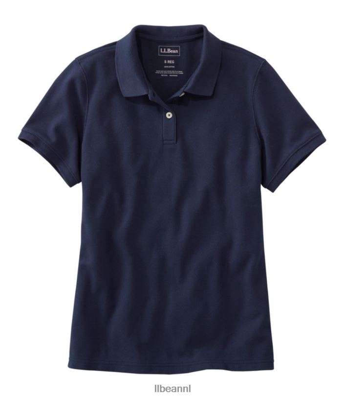 L.L.Bean x Double L vrouwen premium poloshirt klassieke marine kleding VT06440