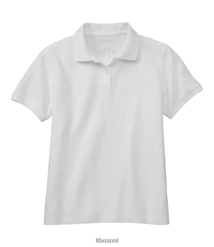 L.L.Bean x Double L vrouwen premium poloshirt wit kleding VT0646421