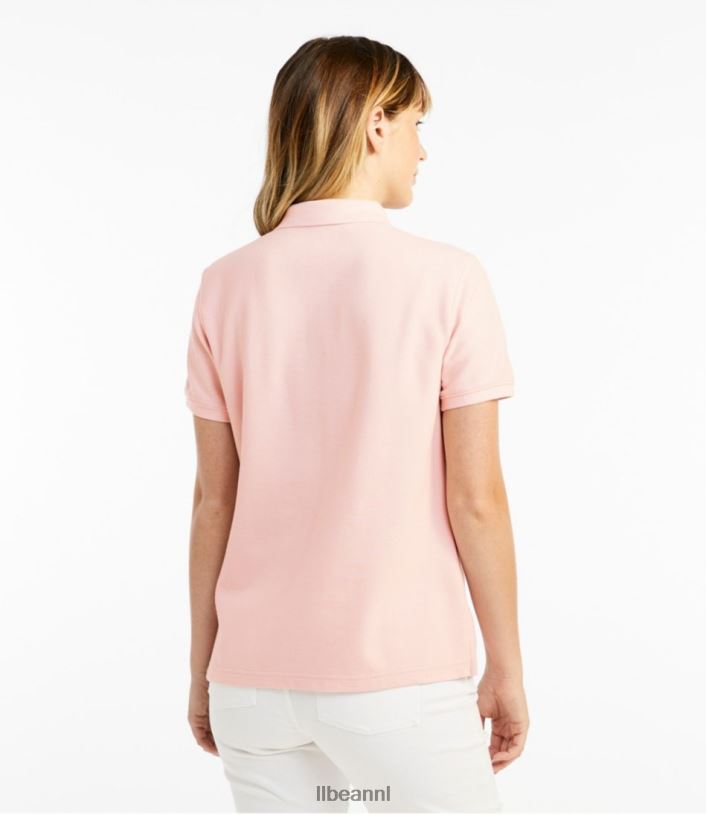 L.L.Bean x Double L vrouwen premium poloshirt zonovergoten koraal kleding VT0645677