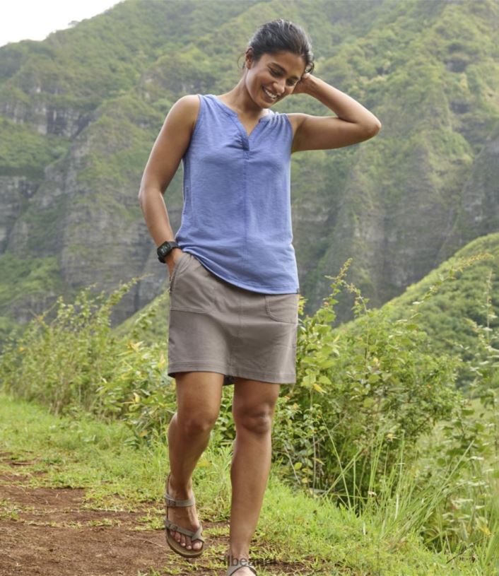 L.L.Bean vrouwen tank aan de stroomzijde diep koraal kleding VT064697