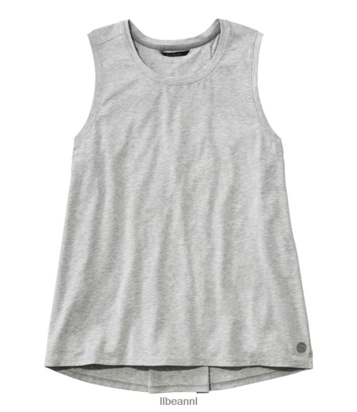 L.L.Bean vrouwen voorbij zachte tank lichtgrijze heide kleding VT0645785