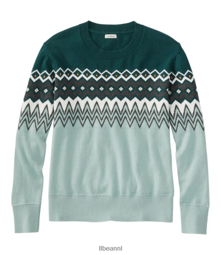 donkergroene intarsia