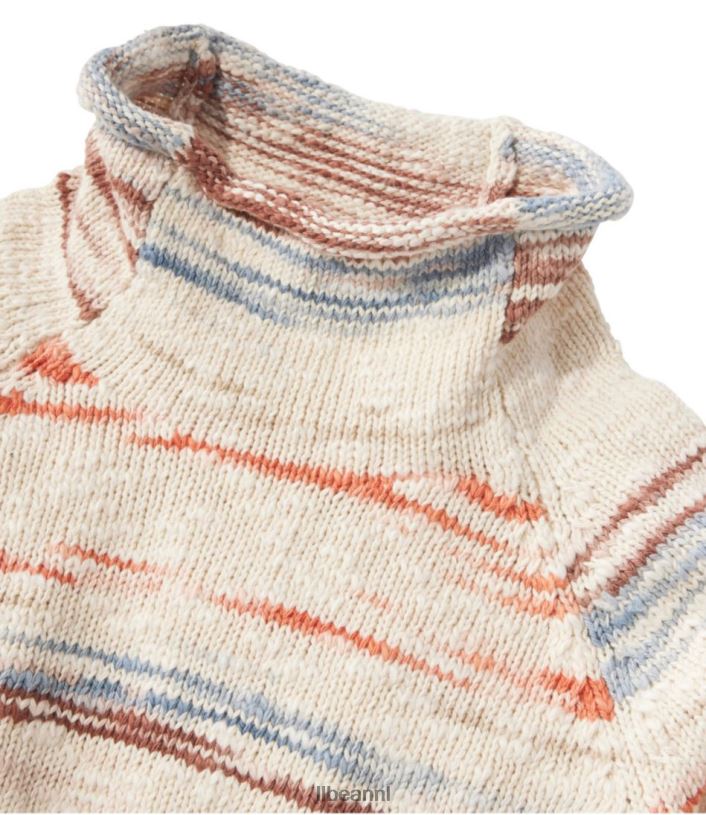 L.L.Bean vrouwen katoenen ragg-trui surfblauwe ruimteverf kleding VT0643535
