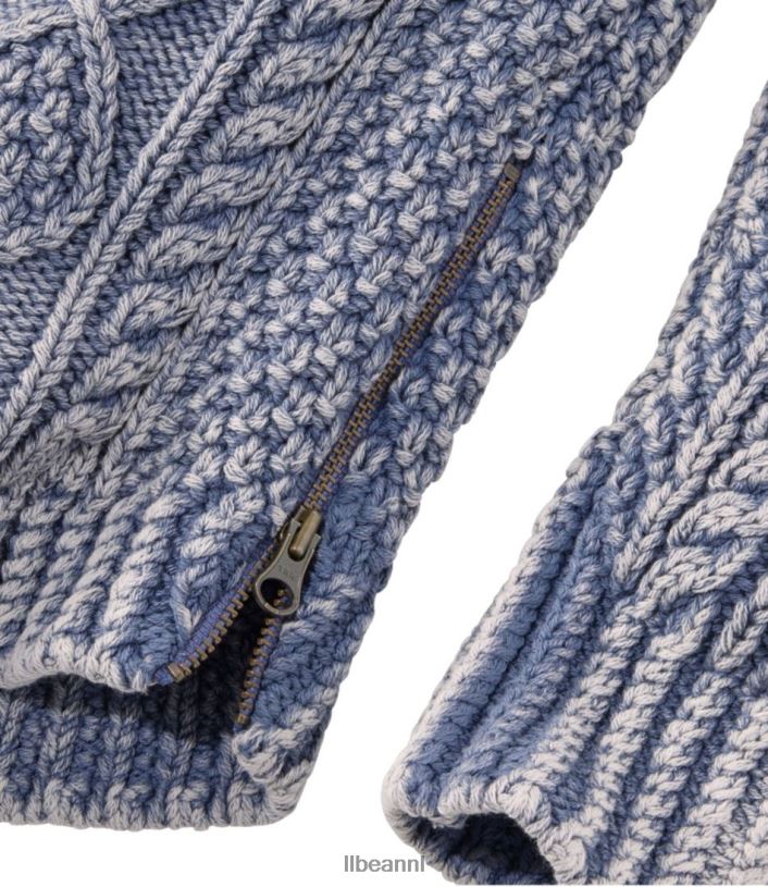 L.L.Bean vrouwen kenmerkende katoenen visserstuniektrui diepe haven gewassen kleding VT0644978
