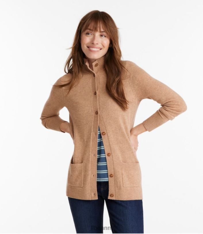 L.L.Bean vrouwen klassiek kasjmier vest met knopen aan de voorkant diepe wijn kleding VT0645734