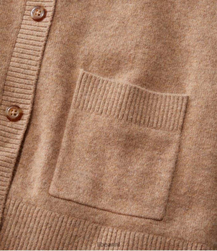 L.L.Bean vrouwen klassiek kasjmier vest met knopen aan de voorkant diepe wijn kleding VT0645734
