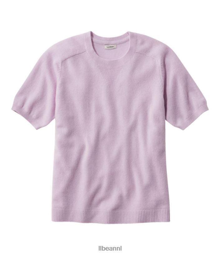 L.L.Bean vrouwen klassieke kasjmier trui bleek mauve kleding VT0644906
