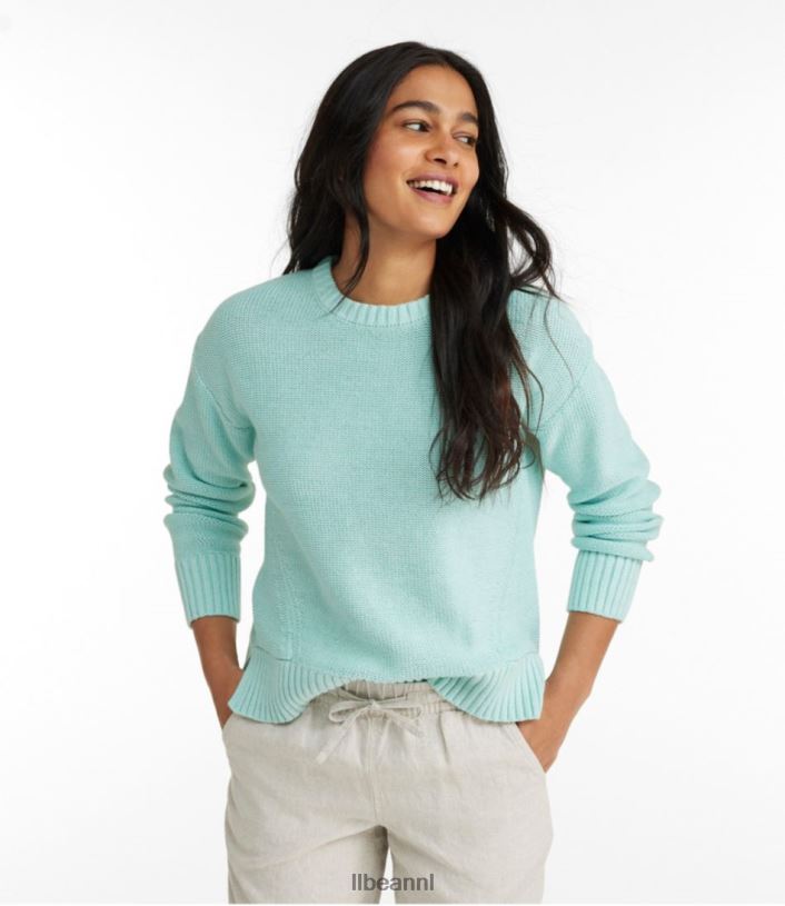 L.L.Bean vrouwen linnen/katoenen trui bleekroze kleding VT0643220