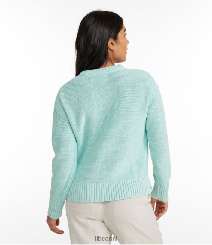 L.L.Bean vrouwen linnen/katoenen trui bleekroze kleding VT0643220